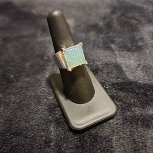 3/$10 Silver blueish green ring